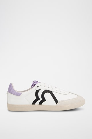 Sneakers en cuir Billie - Blanc et lilas