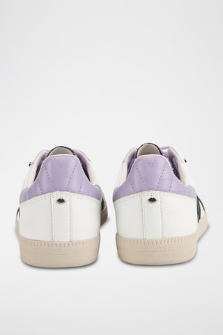 Sneakers en cuir Billie - Blanc et lilas