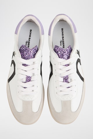 Sneakers en cuir Billie - Blanc et lilas