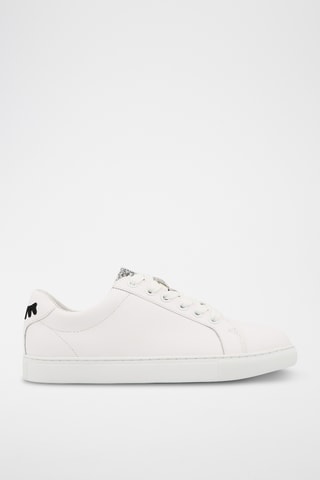 Sneakers en cuir Simone Eyes - Blanc et noir