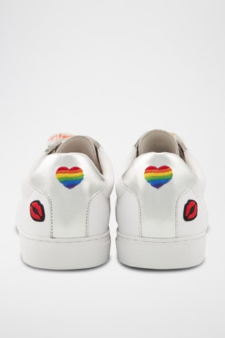 Sneakers en cuir Simone Love is Love - Blanc