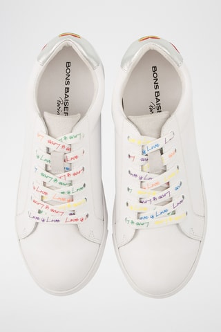 Sneakers en cuir Simone Love is Love - Blanc