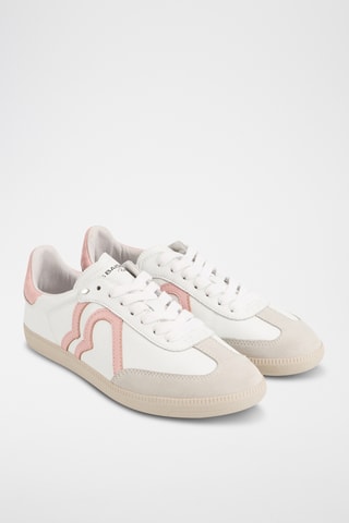 Sneakers en cuir Billie - Blanc et rose clair