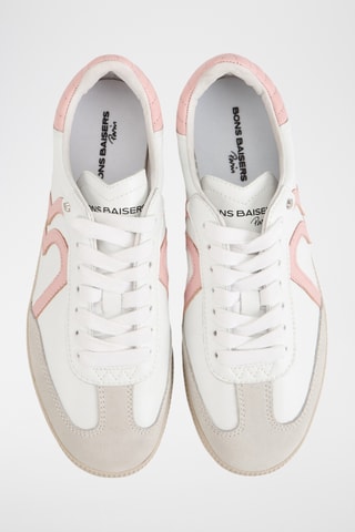 Sneakers en cuir Billie - Blanc et rose clair