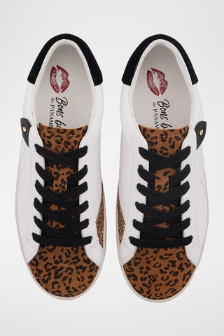 Sneakers en cuir Colette - Blanc et marron