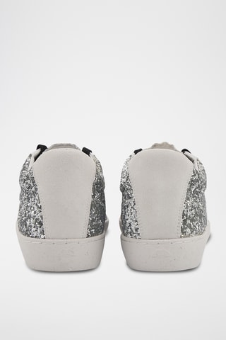 Sneakers en cuir Colette - Argenté et blanc