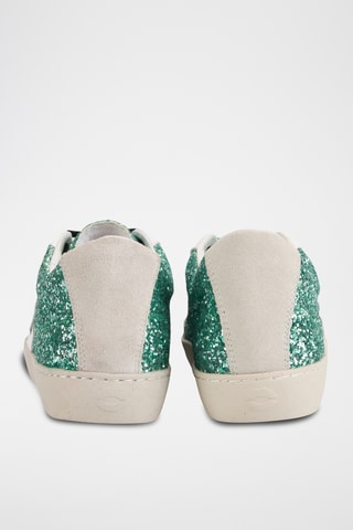 Sneakers en cuir Colette - Vert et blanc
