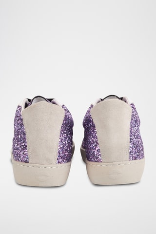 Sneakers en cuir Colette - Violet et blanc