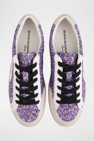 Sneakers en cuir Colette - Violet et blanc
