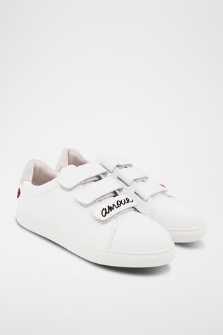 Sneakers en cuir Edith Amour - Blanc