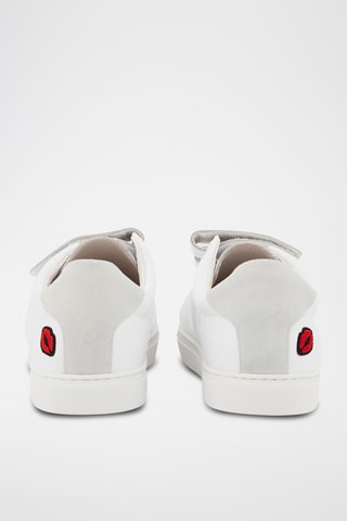 Sneakers en cuir Edith Amour - Blanc