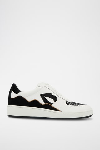 Sneakers en cuir Loulou - Blanc et noir