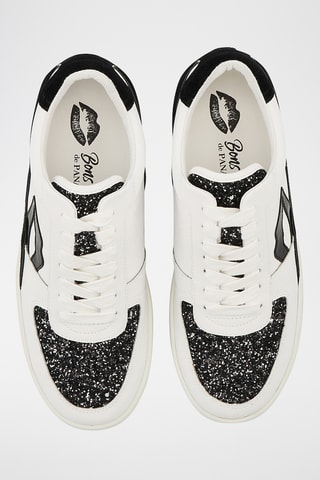 Sneakers en cuir Loulou - Blanc et noir