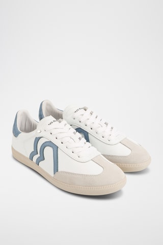 Sneakers en cuir Billie - Blanc et bleu