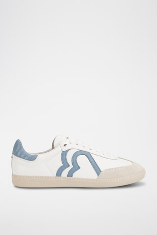 Sneakers en cuir Billie - Blanc et bleu
