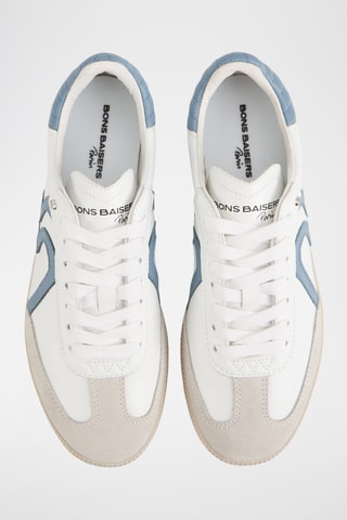 Sneakers en cuir Billie - Blanc et bleu