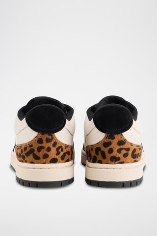 Sneakers en cuir Serena - Ecru et noir