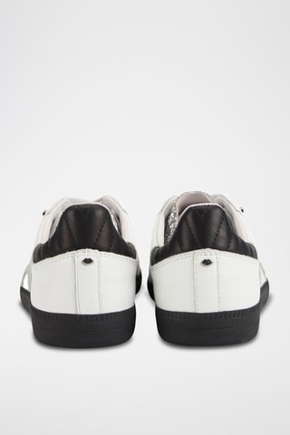 Sneakers en cuir Billie - Blanc et argenté