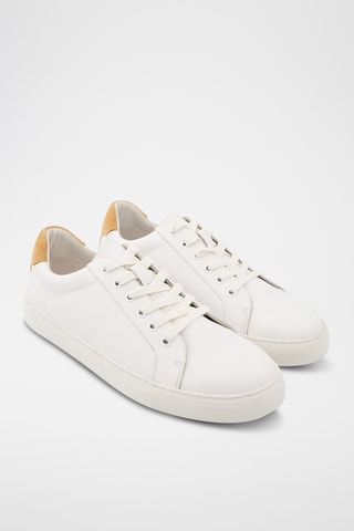 Sneakers en cuir Simone I do - Blanc et camel