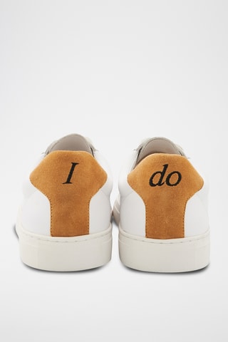 Sneakers en cuir Simone I do - Blanc et camel