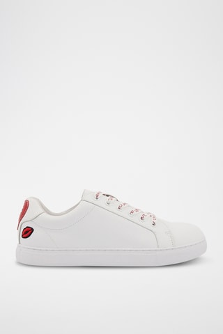 Sneakers en cuir Simone Lea Amati - Blanc et rouge