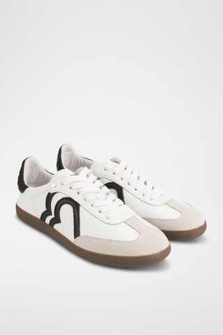 Sneakers en cuir Billie - Blanc et noir