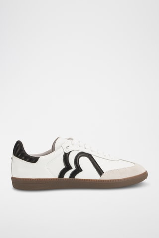 Sneakers en cuir Billie - Blanc et noir