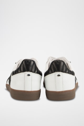 Sneakers en cuir Billie - Blanc et noir