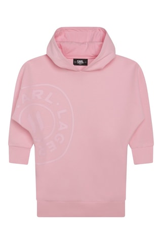 Robe sweat à capuche - Rose - Karl Lagerfeld