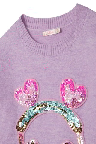 Robe pull Mauve chiné - Billieblush