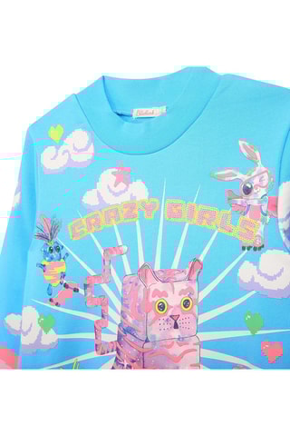 Robe sweat - Turquoise - Billieblush