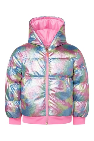 Doudoune à capuche Rose et ciel - Billieblush