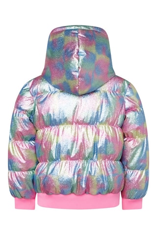 Doudoune à capuche Rose et ciel - Billieblush