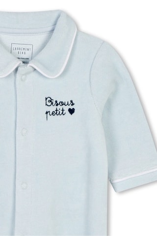 Biologisch Katoenen en Velours Pyjama - Hemelsblauw - Carrément Beau