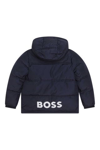 Gewatteerde Jas met Capuchon Marineblauw - Hugo Boss - Boss