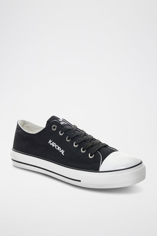 Ténis com plataforma em algodão biológico Taril - Preto