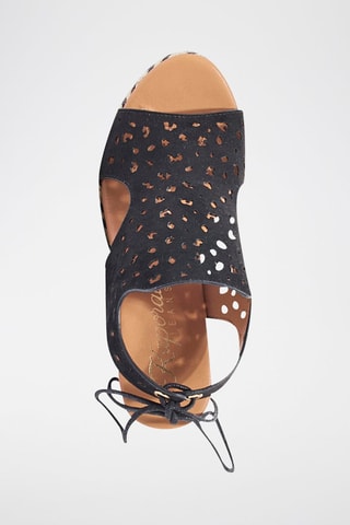 Sandálias com cunha Savage - Preto