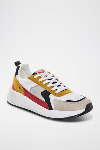 Sapatilhas com cunha Bofali - Amarelo e vermelho