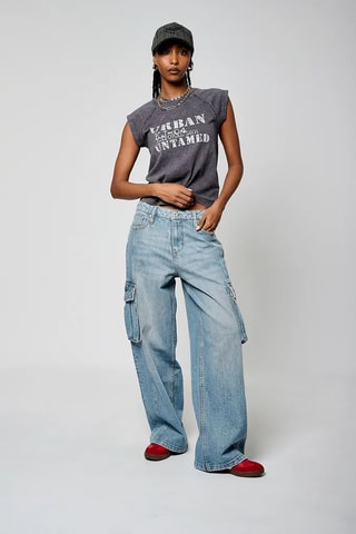 Camisola de alças - Cinzento