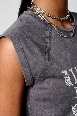 Camisola de alças - Cinzento