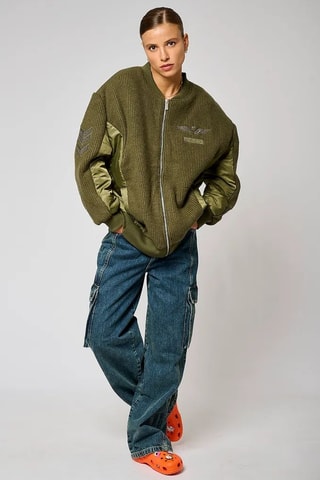 Casaco de malha oversize Sensa - Caqui