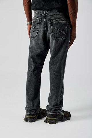 Calças de ganga direitas - Cinzento-escuro