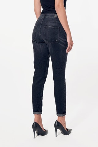 Calças de ganga boyfriend Emi - Preto