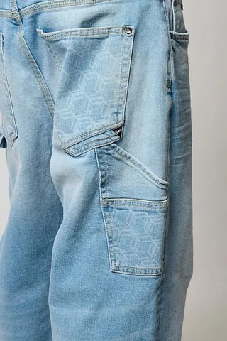 Calças de ganga relaxed deslavadas Aldor - Azul