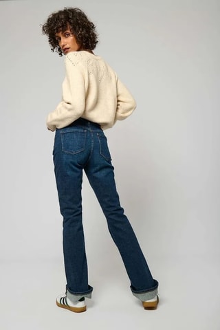 Calças de ganga bootcut de cintura alta Lucky - Azul