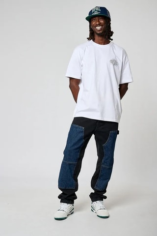 Calças de ganga direitas Arper - Azul e preto