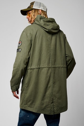 Parca com capuz Breve - Caqui