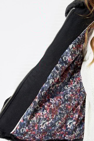 Casaco bi-matéria Daho Preto