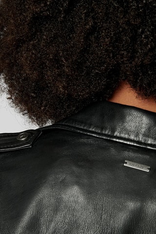 Casaco em couro Souk  - Preto