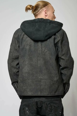 Casaco com capuz Brand - Preto